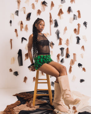 'Chameleon' Fur Skirt